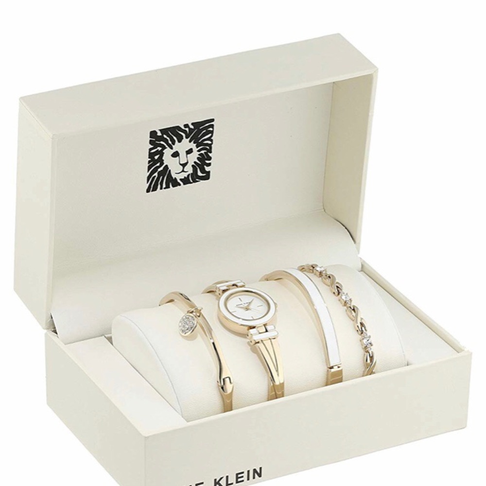 Anne Klein Women's Bangle Watch and Bracelet Set